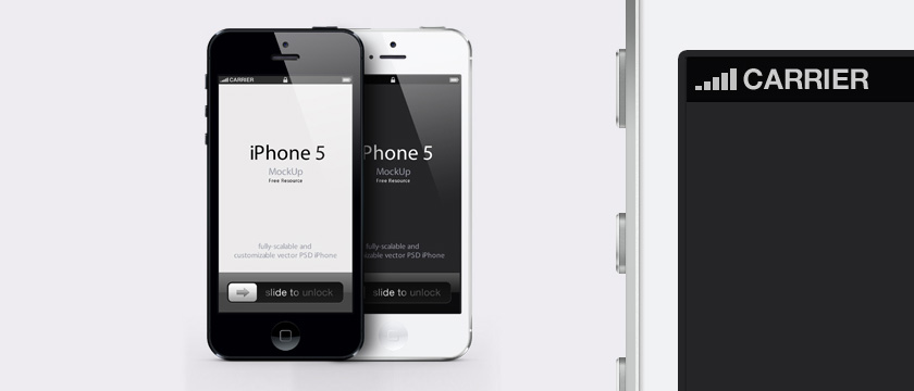 iPhone 5 Psd Vector Mockup