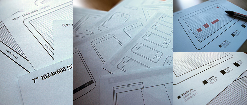 UX Sketching And Wireframing Templates For Mobile Projects