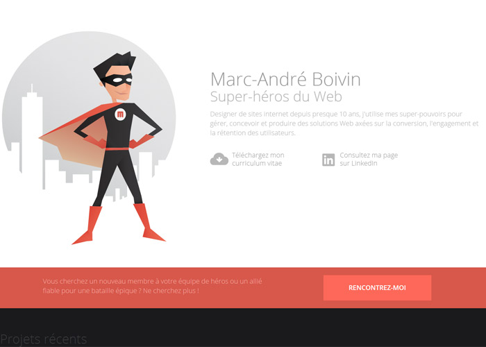 Marc-Andre Boivin Super-hero du Web