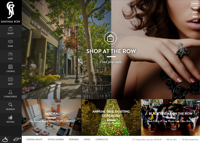 Santana Row Website