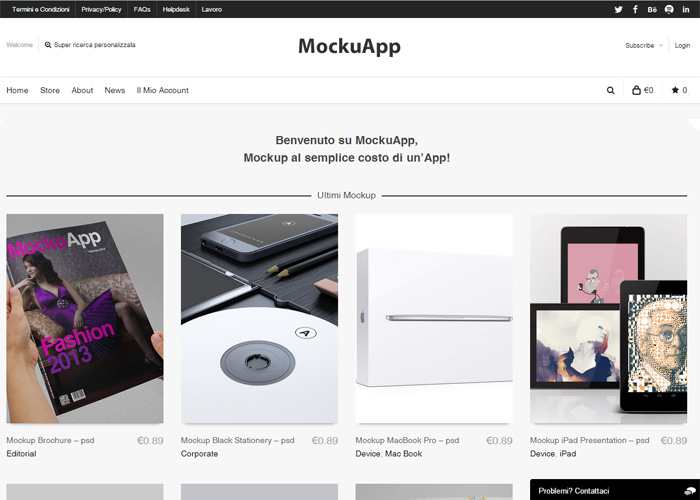 PSD Mockup al Costo di un’App
