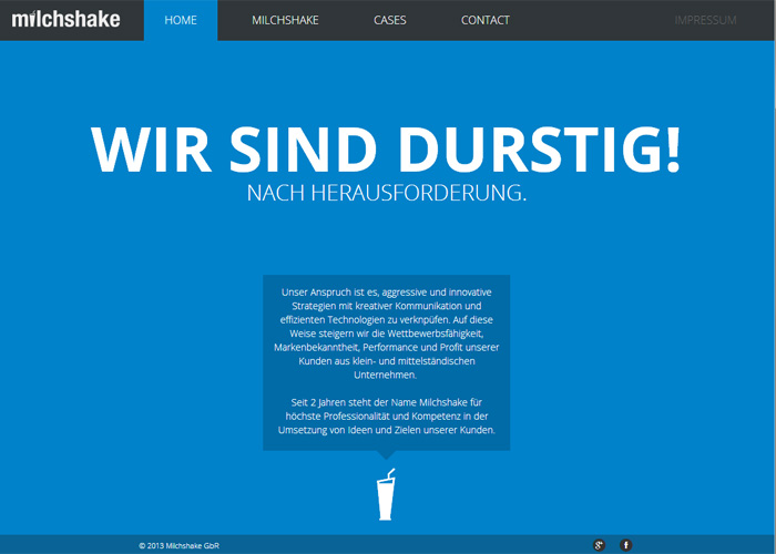 Milchshake - Agentur mit Geschmack