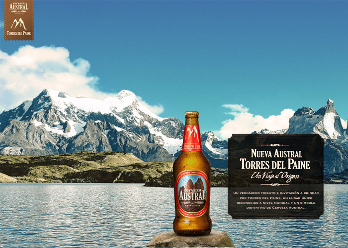 Cerveza Austral Torres del Paine launch site