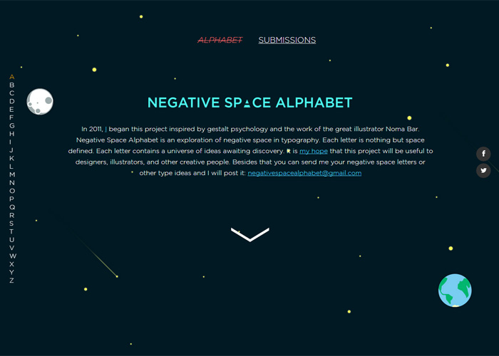 Negative Space Alphabet