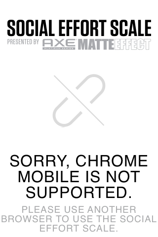 AXE MATTE EFFECT: Social Effort Scale