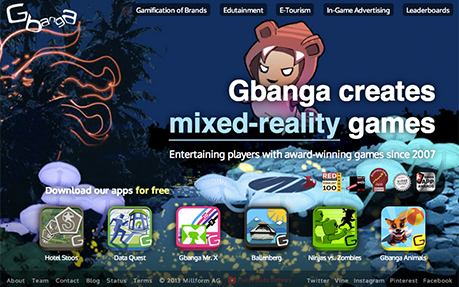 Gbanga, mixed-reality games