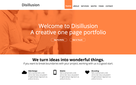 Disillusion - One Page WordPress Theme