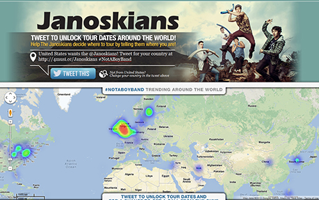 Janoskians Heatmap Tweematic