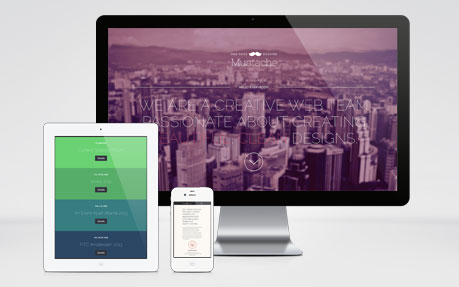 Mustache - Onepage Retina WordPress Theme