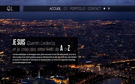Quentin Leclercq | Webdesigner et Développeur Web
