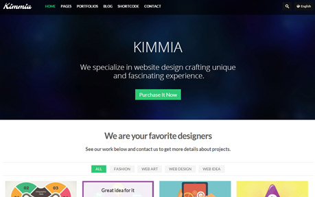 Kimmia Responsive Creative WordPress Theme
