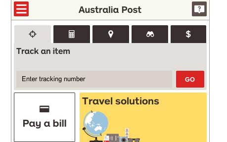 Australia Post Mobile Site
