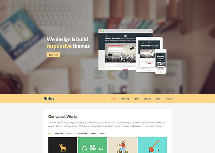 Rufio - A "2 in 1" Responsive WordPress Theme