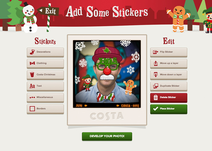 Costa Christmas Festive Photo Factory
