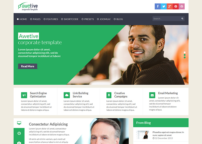 Shaper Awetive - Joomla Template