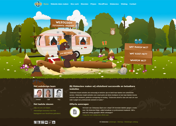 Wordpress website laten maken Limburg -Globeview