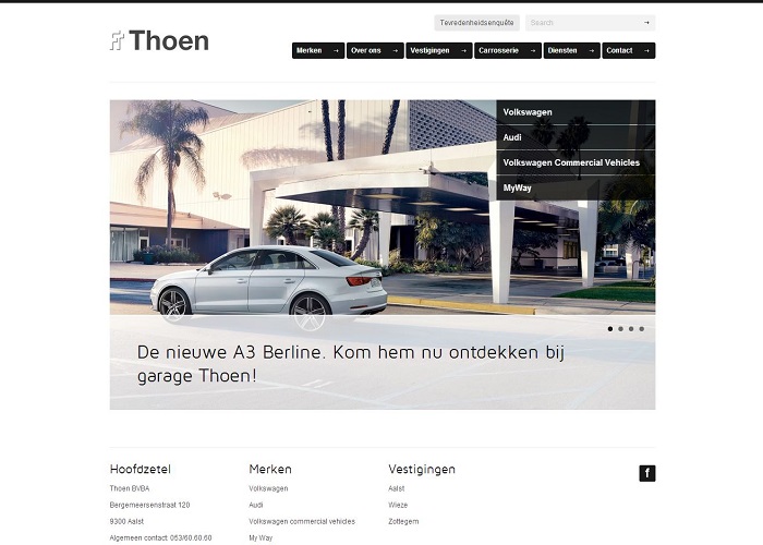 New website Garage Thoen VW Audi