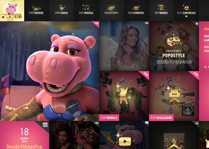 Popota - The fashion pink lady hippo