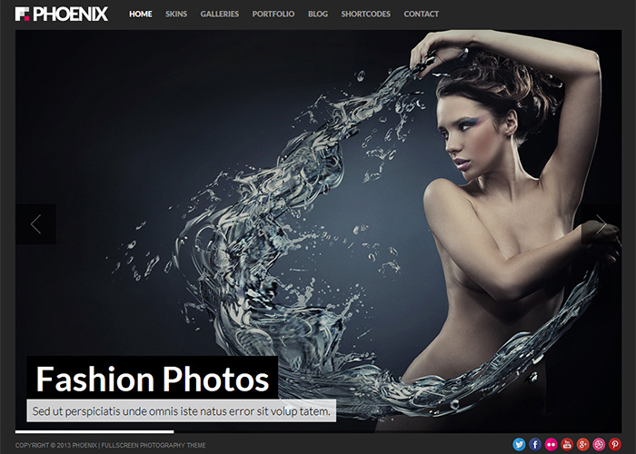 Phoenix Fullscreen Photography Theme