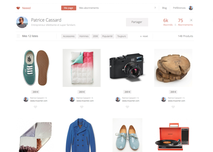Neeed :: De bien jolies listes de shopping