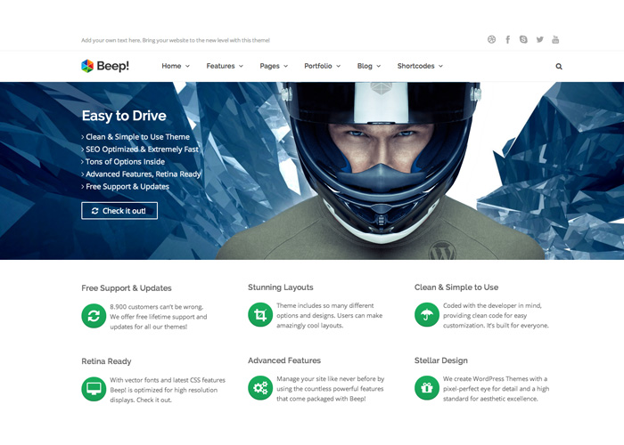 Beep! — Responsive Multi-Purpose Wordpress Theme