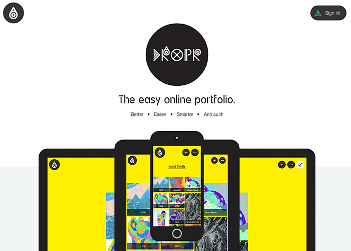 Dropr: The easy online portfolio.