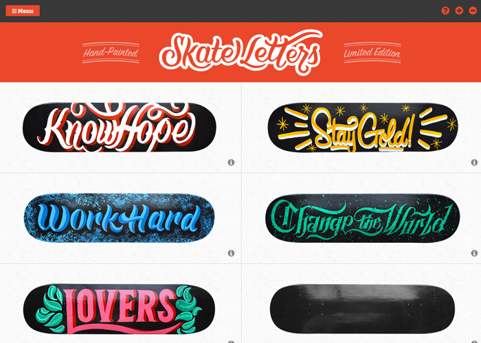Skate Letters