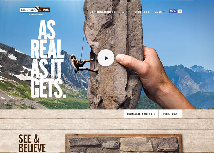 Eldorado Stone's See and Believe Microsite