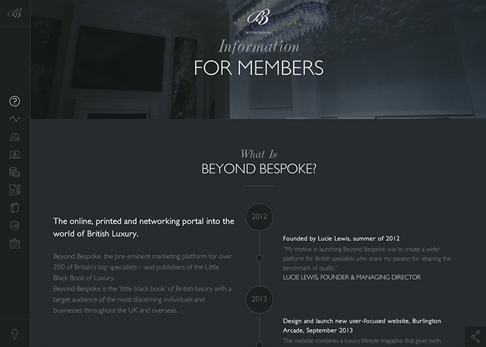 Beyond Bespoke - Members Information Area