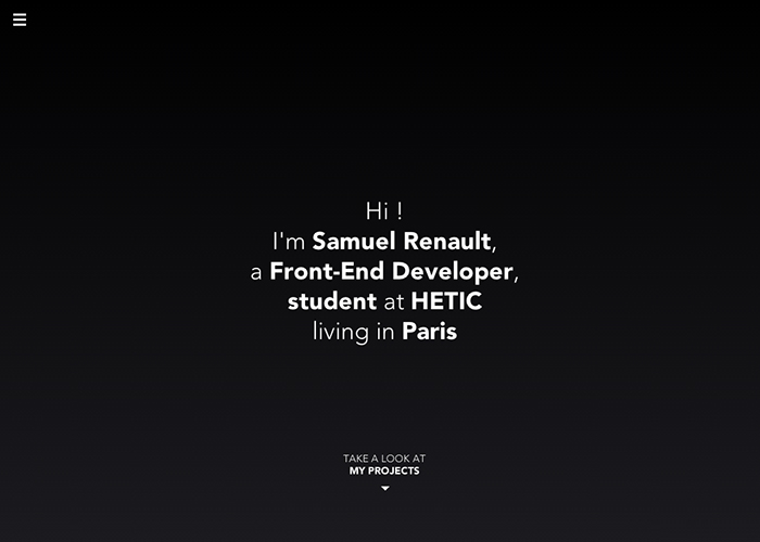 Samuel Renault, Front-End developer