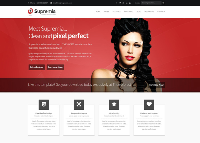 Supremia Responsive HTML Template