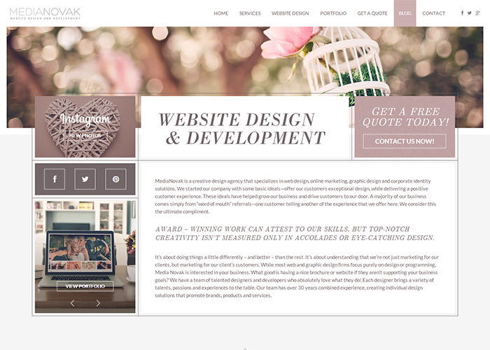 MediaNovak - Photography Websites & Logo Design