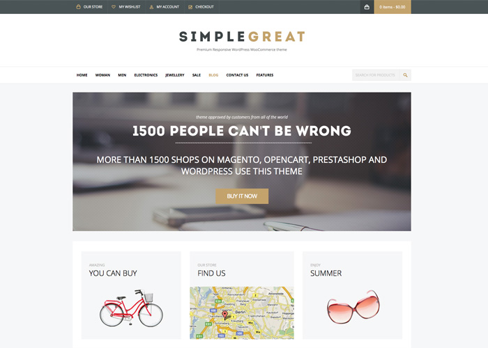 SimpleGreat - WordPress WooCommerce Theme