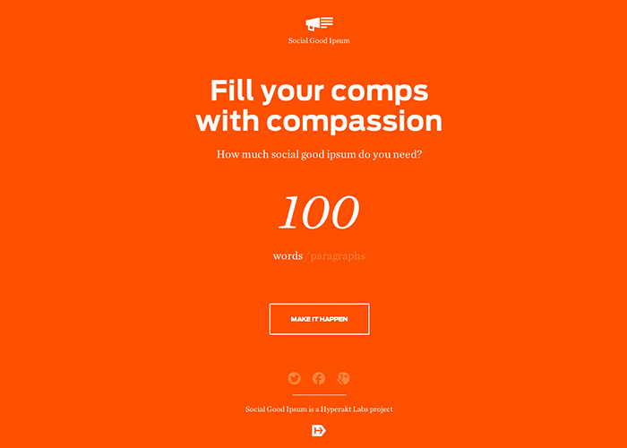 Social Good Ipsum