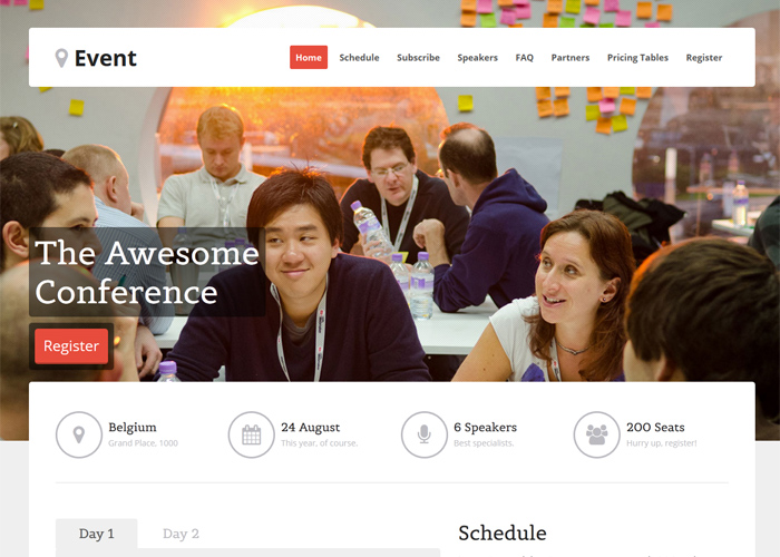 Event - Landing Page