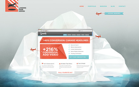 Ice Landing Page Design