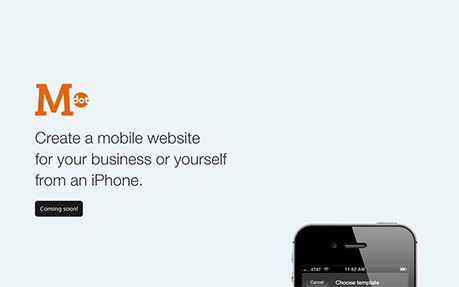 M.dot - Create a mobile website from iPhone