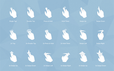 Touch Gesture Icons