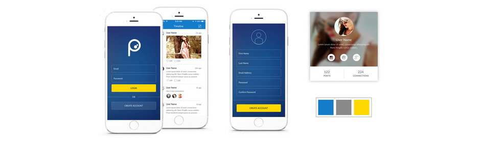 Mobile Sign Up App Ui Design Psd