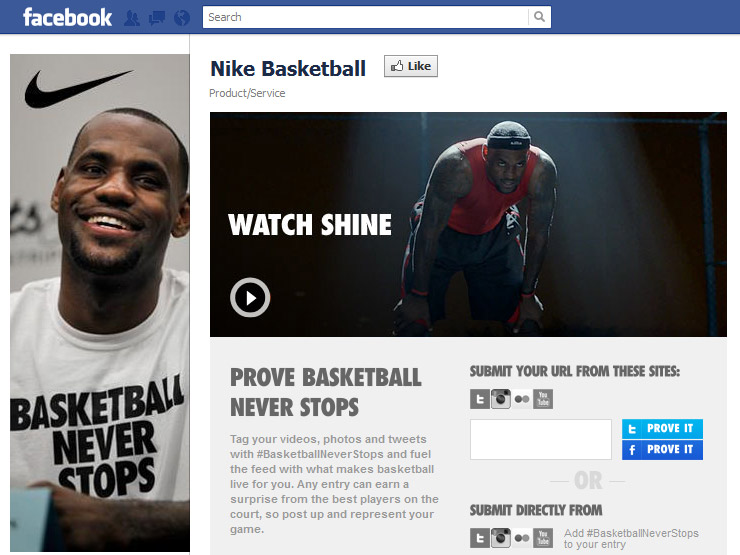 nike official facebook page