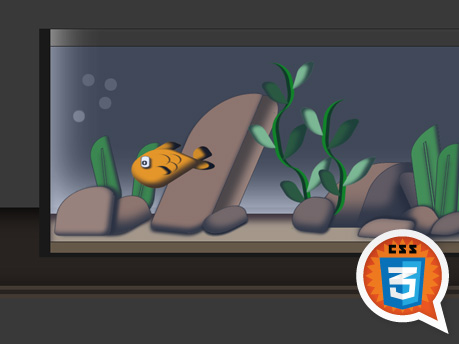 Pure CSS3 Animated fish tank, by Tayo