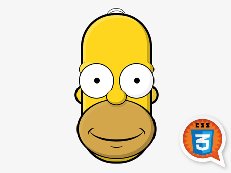 Pure CSS3 Homer, by Bernard Deluna