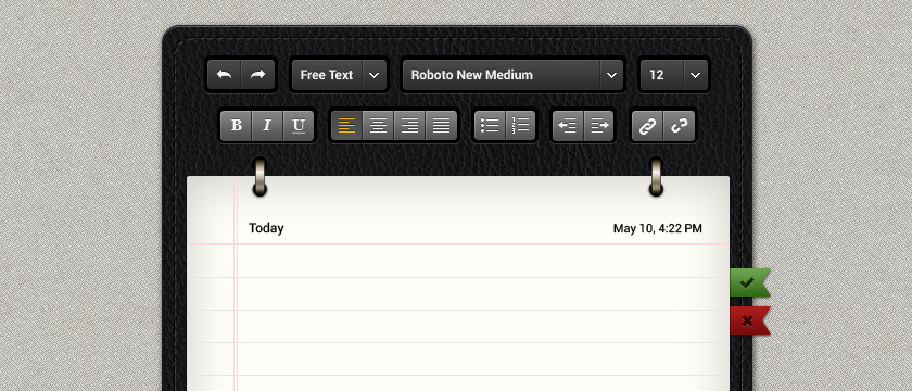 Ipad Notepad App UI