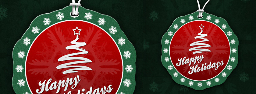 Xmas Label PSD Template