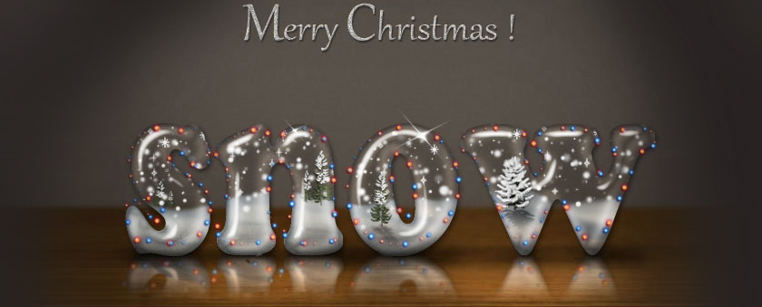 Christmas Snow Photoshop Text Effect