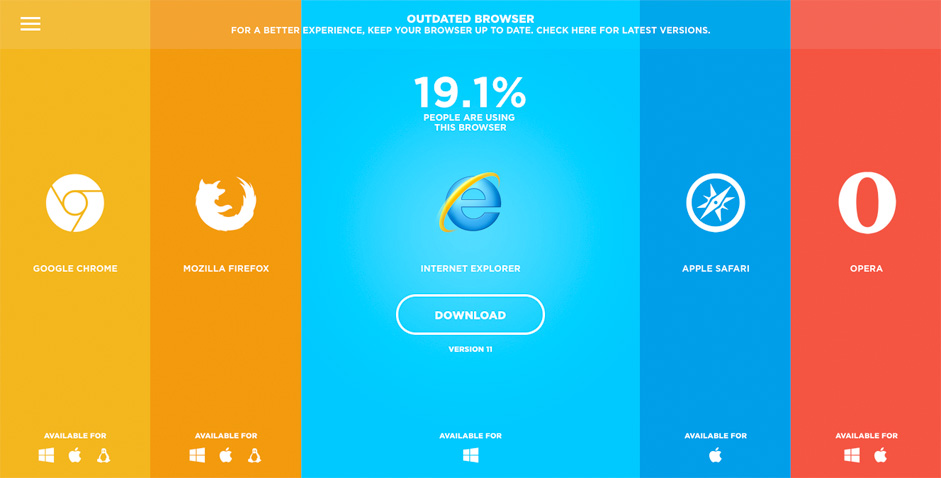 Outdated Browser by Bürocratik