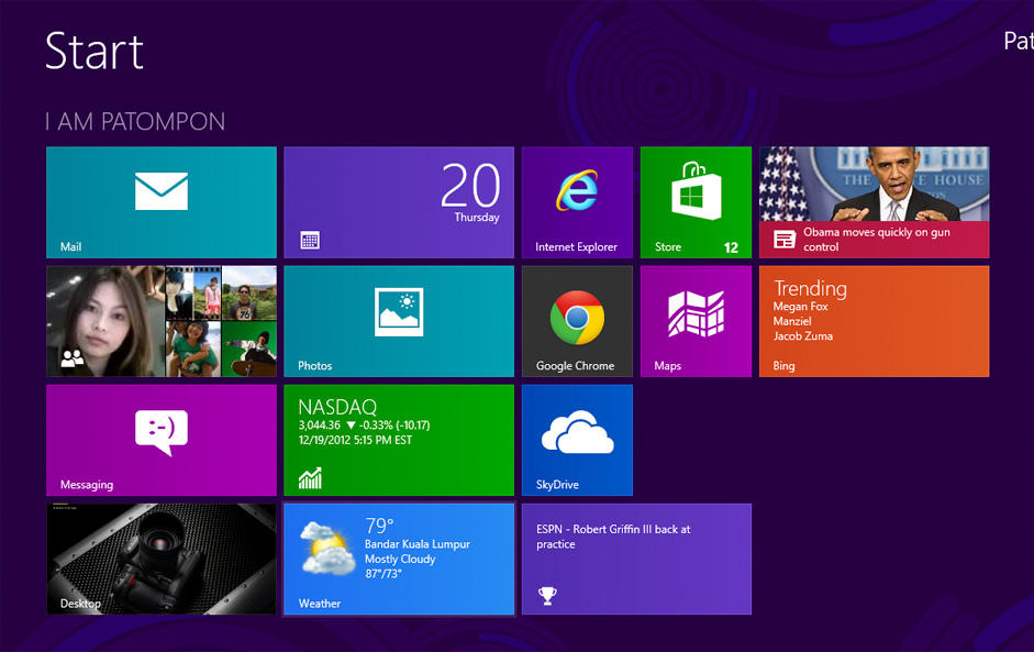 Microsoft Windows 8 UI